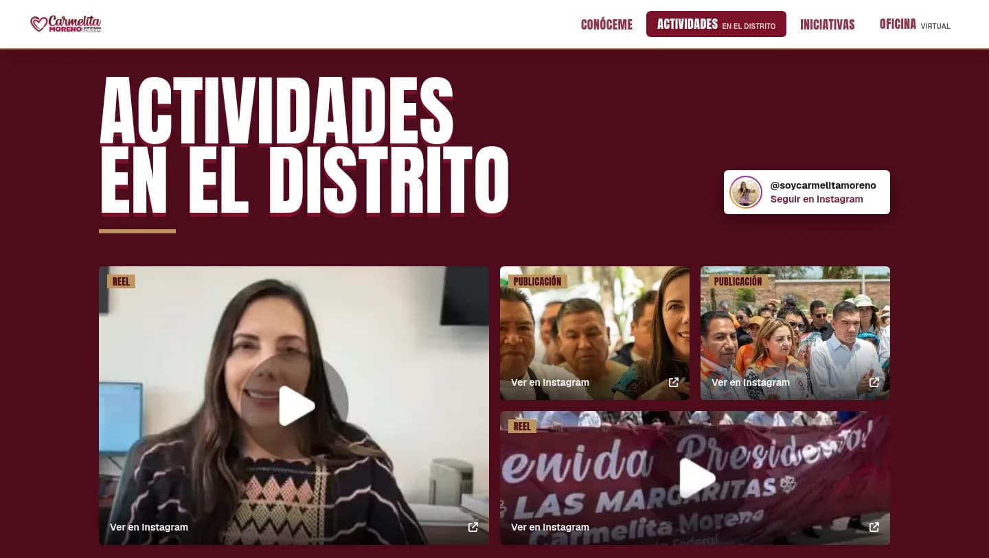 Carmelita Moreno, Diputada Federal: Actividades en PC