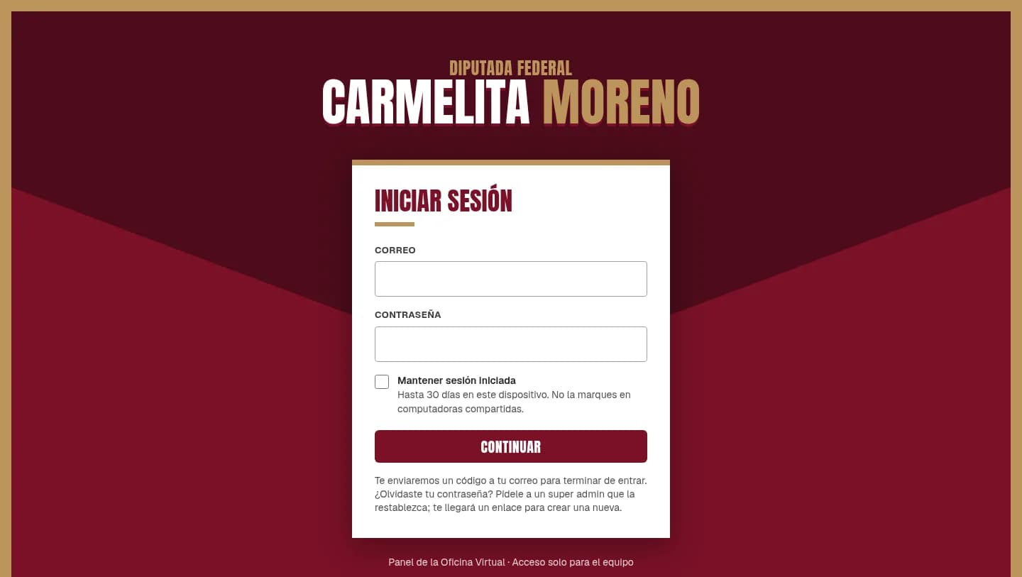Carmelita Moreno, Diputada Federal: Panel en PC