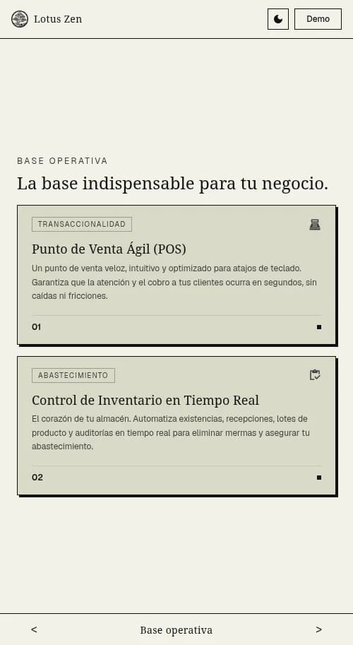 Lotus Zen: Base operativa en móvil